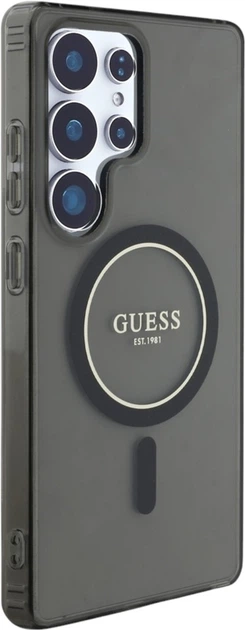 Панель Guess Glitter Circle Classic Logo MagSafe для Samsung Galaxy S25 Ultra Black (3666339449766) - зображення 4
