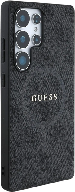 Etui Guess Leather 4G Colored Ring Classic Logo MagSafe do Samsung Galaxy S25 Ultra Black (3666339441715) - obraz 4
