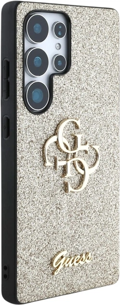 Панель Guess Fixed Glitter Big 4G Metal Logo для Samsung Galaxy S25 Ultra Gold (3666339441692) - зображення 3