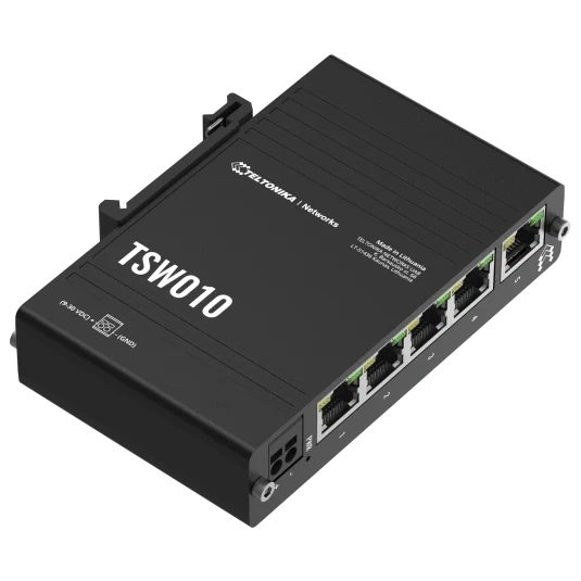 Коммутатор 5 портов неуправляемый Teltonika TSW010 с монтажом на DIN-рейку - изображение 2