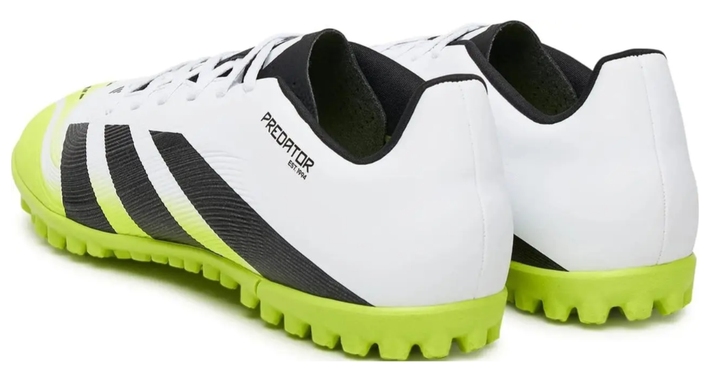 Сороконожки ADIDAS PREDATOR CLUB TF для взрослых белый/черный/зеленый size 42 2/3 /27.0см - изображение 4