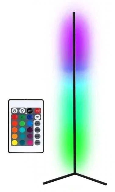 Підлогова кутова RGB лампа торшер з пультом керування 1,2м Кутовий підлоговий нічник світильник - Фото 1 Підлогова кутова RGB лампа торшер з пультом керування 1,2м Кутовий підлоговий нічник світильник - зображення 1