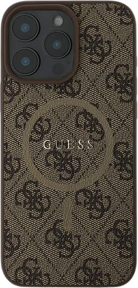 Etui plecki Guess 4G Ring Classic Logo MagSafe do Apple iPhone 16 Pro Brown (GUHMP16LG4GFRW) - obraz 2