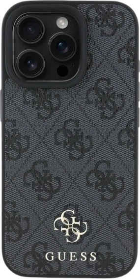 Etui plecki Guess 4G Small Classic MagSafe do Apple iPhone 16 Pro Black (GUHMP16LP4SM4MK) - obraz 2