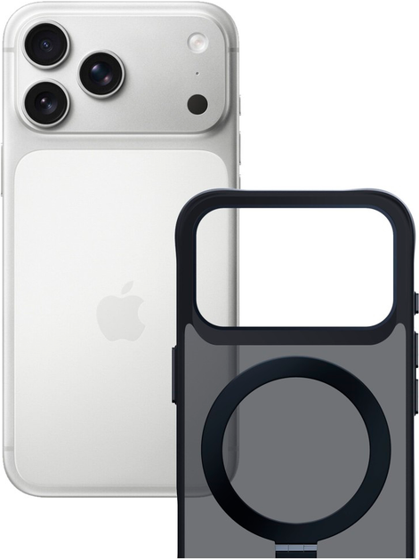 Etui plecki 3MK Smoke Case Mag&Stand do Apple iPhone 17 Pro Transparent/Black (5903108665261) - obraz 3