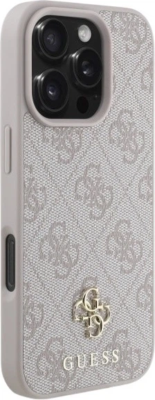 Etui plecki Guess 4G Small Classic MagSafe do Apple iPhone 16 Pro Pink (GUHMP16LP4SM4MP) - obraz 4