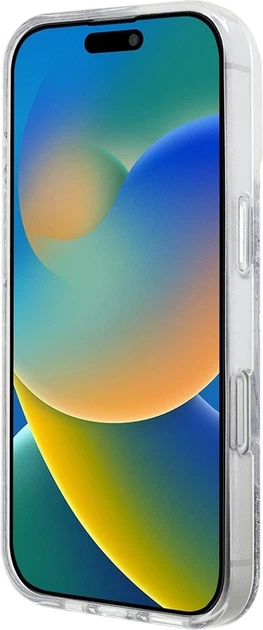 Etui plecki Guess Resin Gradient Glitter MagSafe do Apple iPhone 16 Pro Max Silver (GUHMP16XRGRGES) - obraz 5