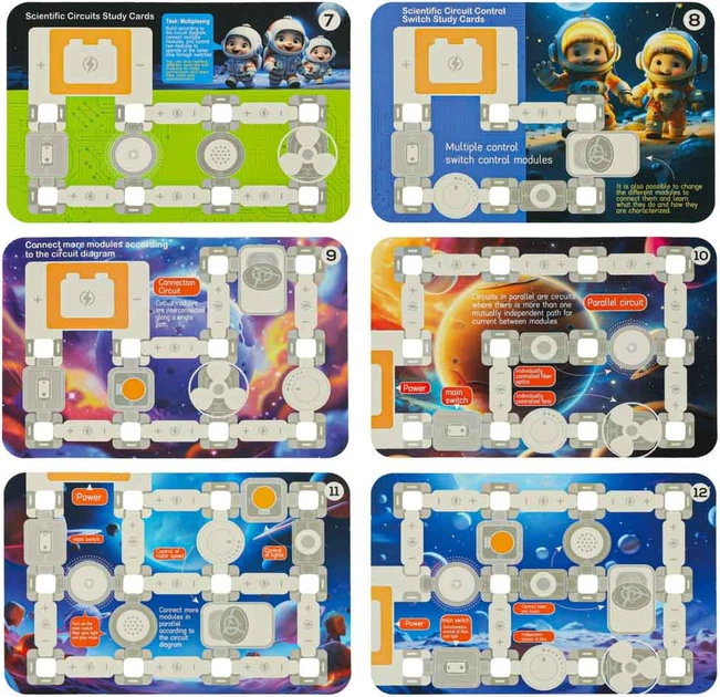 Навчальний набір KIK Маленький електрик 45 елементів + 12 карток KX2916 (5903039769380) - зображення 13