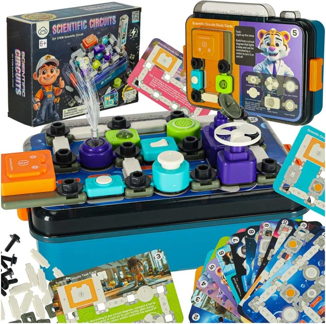 Навчальний набір KIK Маленький електрик 45 елементів + 12 карток KX2916 (5903039769380) - зображення 20