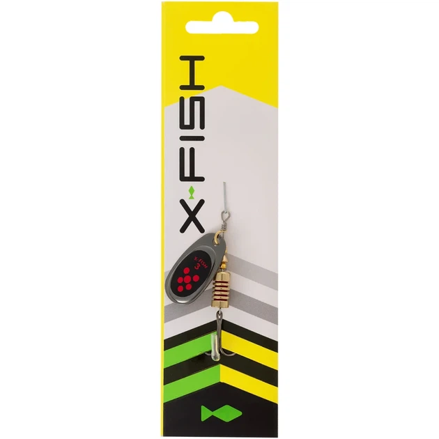 Блешня X-Fish Dark Side №3 6g Nikel black orange - Фото 2 Блешня X-Fish Dark Side №3 6g Nikel black orange - зображення 2