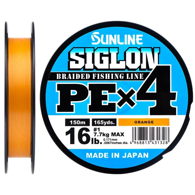 Шнур Sunline Siglon PE х4 300m (оранж.) #1.5/0.209 mm 25lb/11.0 kg - Фото 1 Шнур Sunline Siglon PE х4 300m (оранж.) #1.5/0.209 mm 25lb/11.0 kg - зображення 1