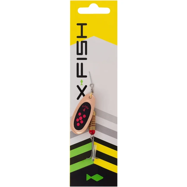 Блешня X-Fish Spike №4 9.5g Copper black orange - Фото 2 Блешня X-Fish Spike №4 9.5g Copper black orange - зображення 2