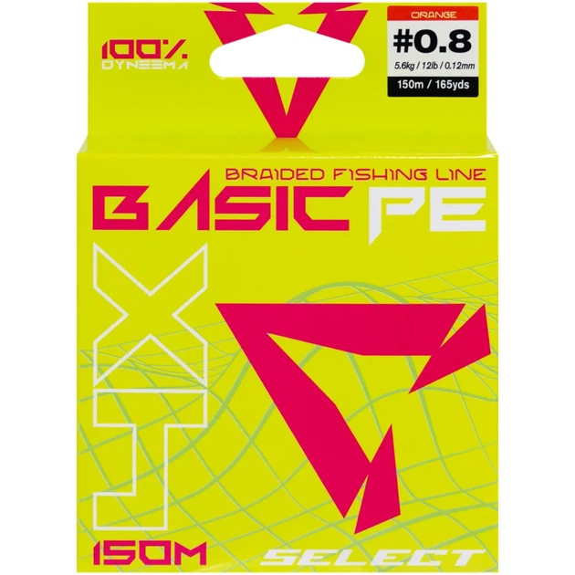 Шнур Select Basic PE Orange 150m #0.8/0.12mm 12lb/5.6kg - изображение 2