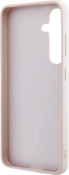 Etui plecki Guess 4G Collection Leather Metal Logo MagSafe do Samsung Galaxy S24 Pink (GUHMS24SG4GFRP) - obraz 7