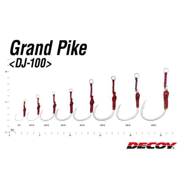 Крючок Decoy DJ-100 Grand Pike #4/0 (3 шт/уп) - Фото 2 Крючок Decoy DJ-100 Grand Pike #4/0 (3 шт/уп) - изображение 2