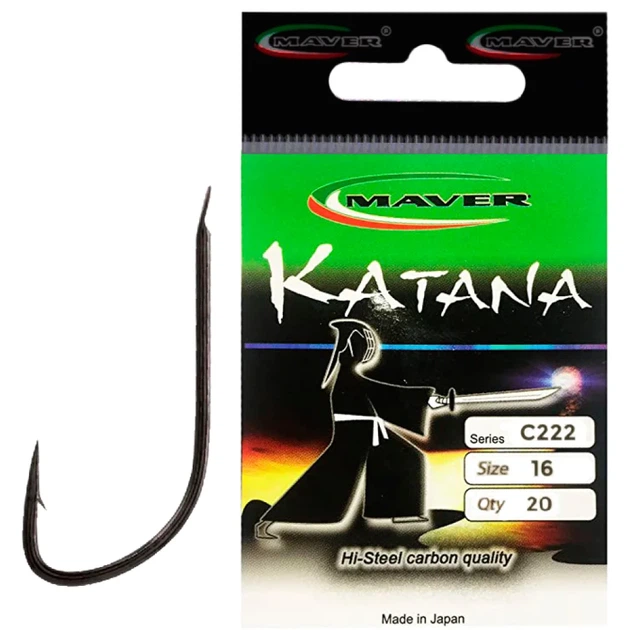 Крючок Maver Katana С222A №18 (15шт/уп) - Фото 1 Крючок Maver Katana С222A №18 (15шт/уп) - изображение 1
