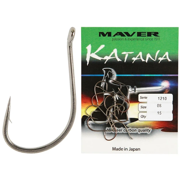 Гачок Maver Katana 1210A №08 (15шт/уп) - Фото 1 Гачок Maver Katana 1210A №08 (15шт/уп) - зображення 1