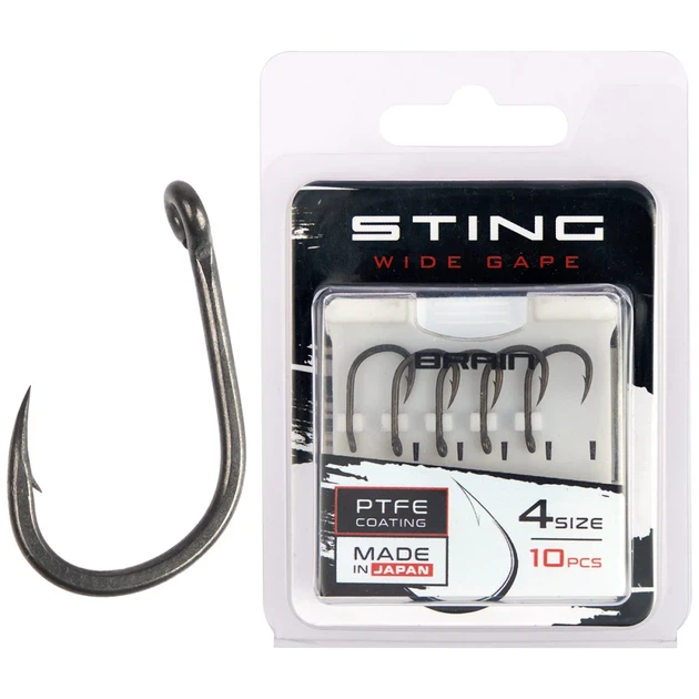 Крючок Brain Sting Classic Wide Gape #8 (10 шт/уп) - Фото 1 Крючок Brain Sting Classic Wide Gape #8 (10 шт/уп) - изображение 1