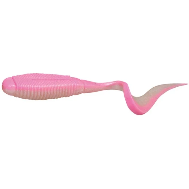 Силикон Jackall Rhythm Curly 5" Bubble Gum Pink/Pearl White (5шт/уп) - Фото 1 Силикон Jackall Rhythm Curly 5" Bubble Gum Pink/Pearl White (5шт/уп) - изображение 1