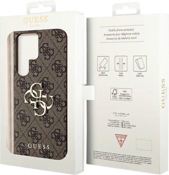 Панель Guess 4G Big Metal Logo для Samsung Galaxy S24 Ultra Brown (GUHCS24L4GMGBR) - зображення 8