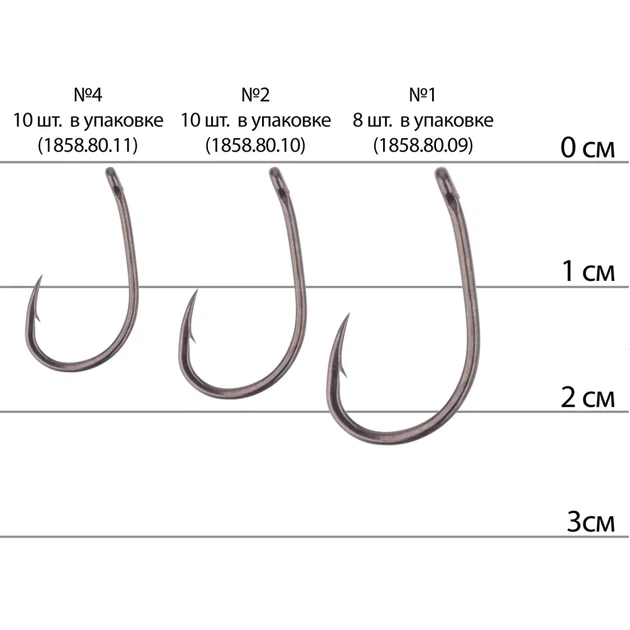 Крючок Brain Wide Gape #1 (8 шт/уп) - Фото 2 Крючок Brain Wide Gape #1 (8 шт/уп) - изображение 2