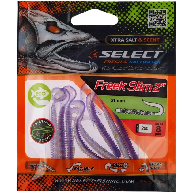 Силикон Select Freek Slim 2" #280 (8 шт/уп) - Фото 2 Силикон Select Freek Slim 2" #280 (8 шт/уп) - изображение 2