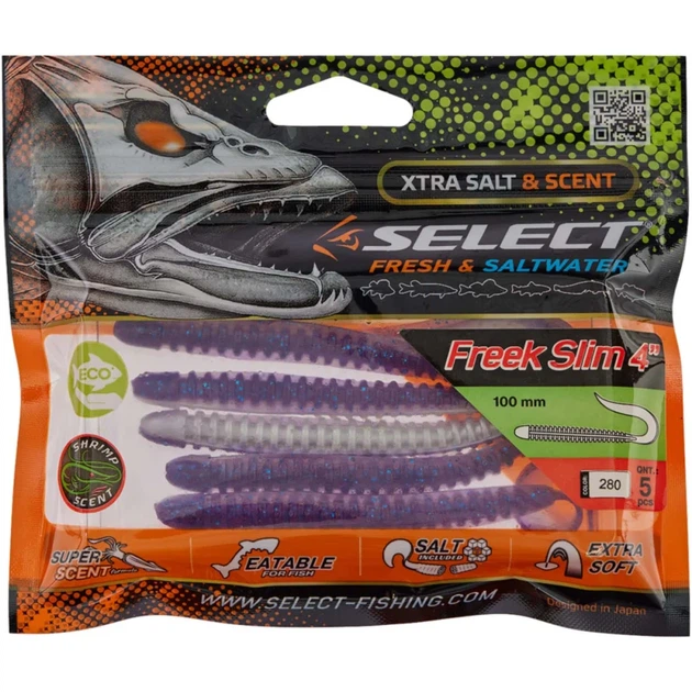 Силікон Select Freek Slim 4" #280 (5 шт/уп) - Фото 2 Силікон Select Freek Slim 4" #280 (5 шт/уп) - зображення 2