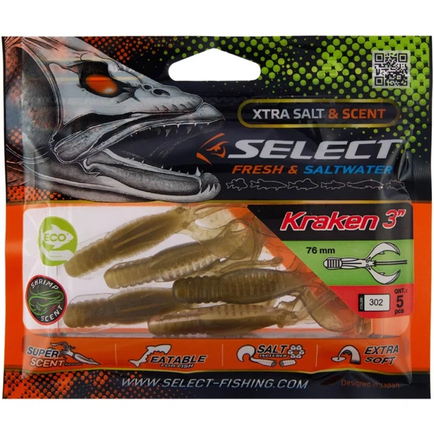 Силикон Select Kraken 3" #302 (5 шт/уп) - Фото 2 Силикон Select Kraken 3" #302 (5 шт/уп) - изображение 2