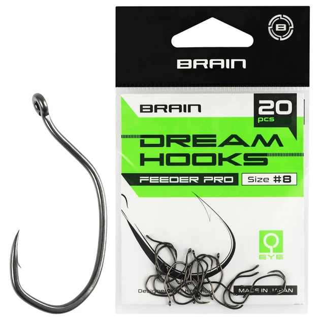 Крючок Brain Dream Hooks Feeder Pro #8 (20шт/уп) - Фото 1 Крючок Brain Dream Hooks Feeder Pro #8 (20шт/уп) - изображение 1