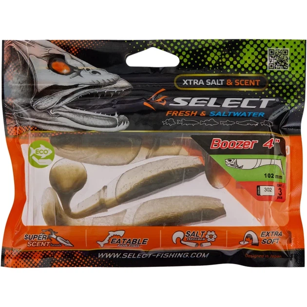 Силикон Select Boozer 4" #302 (3 шт/уп) - Фото 2 Силикон Select Boozer 4" #302 (3 шт/уп) - изображение 2