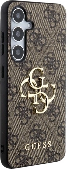 Панель Guess 4G Big Metal Logo для Samsung Galaxy S24 Brown (GUHCS24S4GMGBR) - зображення 4