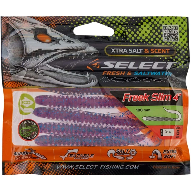 Силикон Select Freek Slim 4" #314 (5 шт/уп) - изображение 2