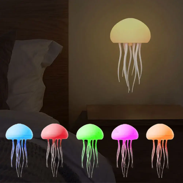 Ночник лампа светильник RGB LED медуза аккумуляторный с голосовым управлением градиентной подсветкой 16.6х8.5х8.5 см (482476-Prob) - изображение 5