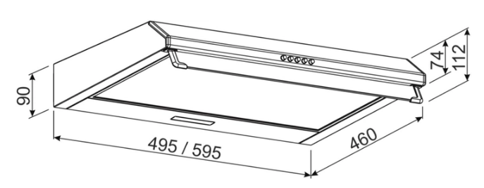 Витяжка пласка Jantar ST I LED 60 BR 59.5 см - изображение 5