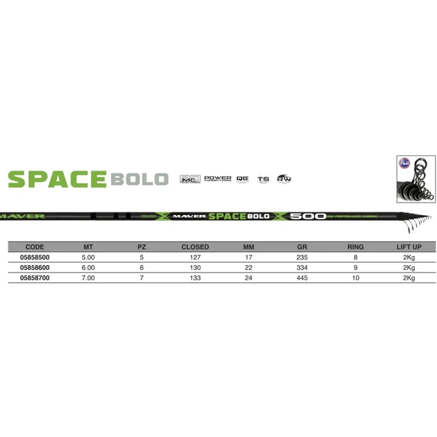 Удилище болонское Maver Space Bolo 6.00m - Фото 2 Удилище болонское Maver Space Bolo 6.00m - изображение 2