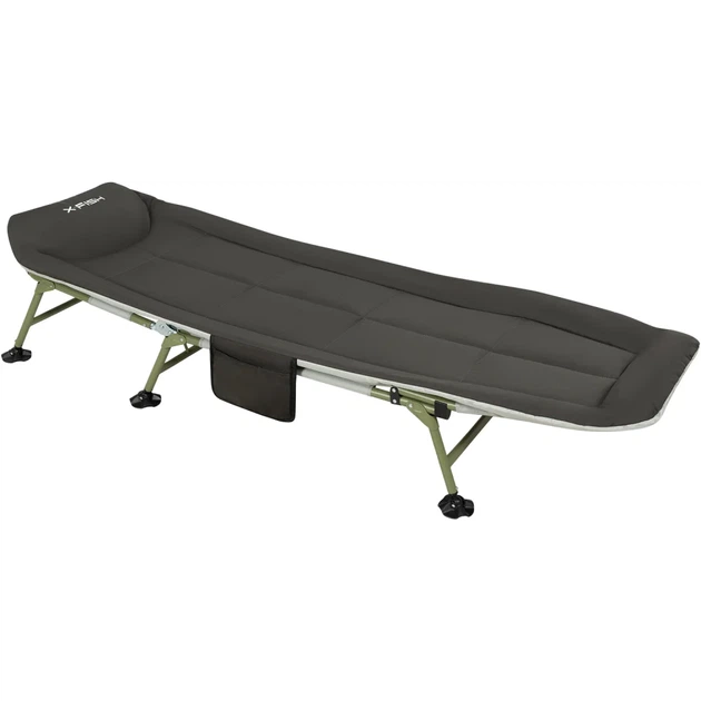 Розкладачка X-Fish Camp Bed+ 190х64х30cm Grey - Фото 2 Розкладачка X-Fish Camp Bed+ 190х64х30cm Grey - зображення 2