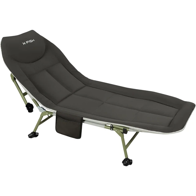 Розкладачка X-Fish Camp Bed+ 190х64х30cm Grey - Фото 3 Розкладачка X-Fish Camp Bed+ 190х64х30cm Grey - зображення 3