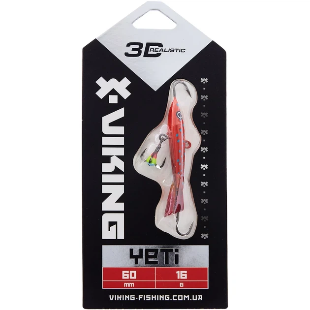 Балансир Viking Fishing Yeti Ice Jig 60mm 16.0g #7 Coral Trout - изображение 2