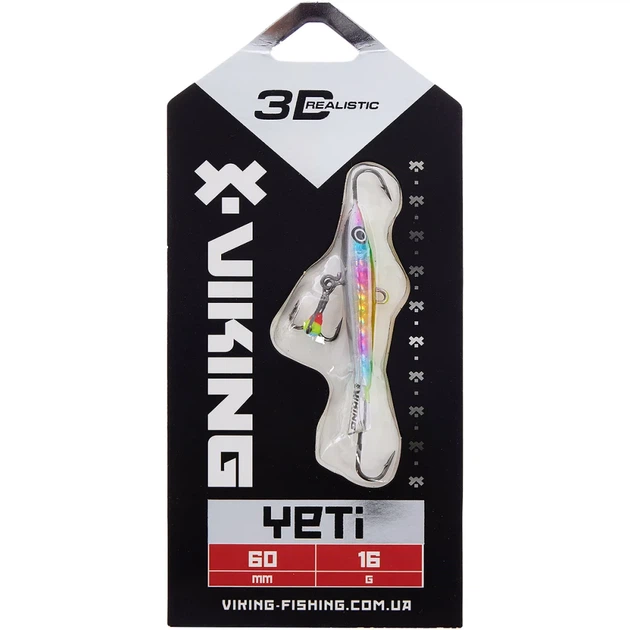 Балансир Viking Fishing Yeti Ice Jig 60mm 16.0g #16 European Values - зображення 2