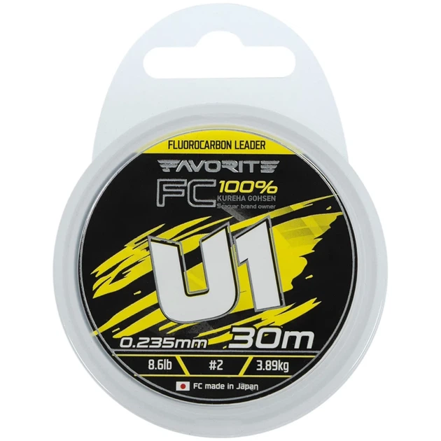 Флюорокарбон Favorite U1 FC 30m #2.0/0.235mm 8.6lb/3.89kg - изображение 2