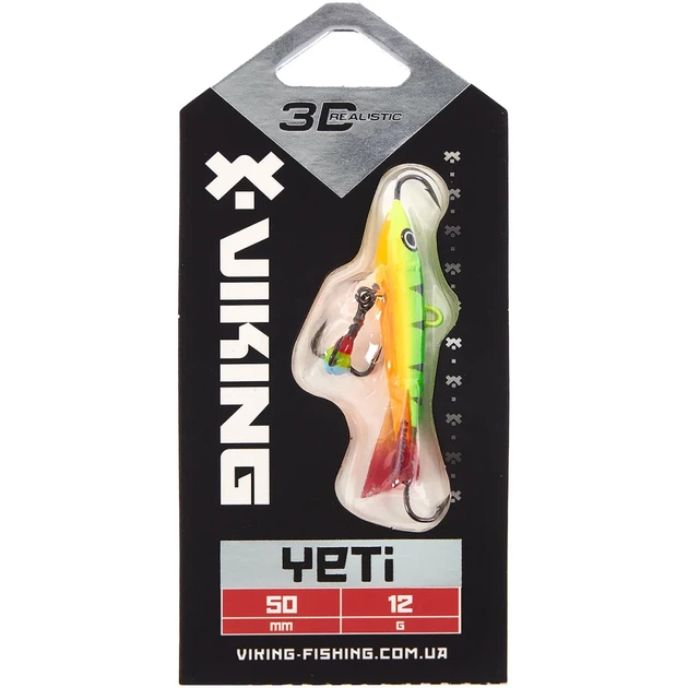 Балансир Viking Fishing Yeti Ice Jig 50mm 12.0g #4 Fire Perch - изображение 2