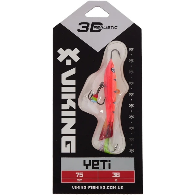 Балансир Viking Fishing Yeti Ice Jig 75mm 36.0g #15 Pink Moon - зображення 2