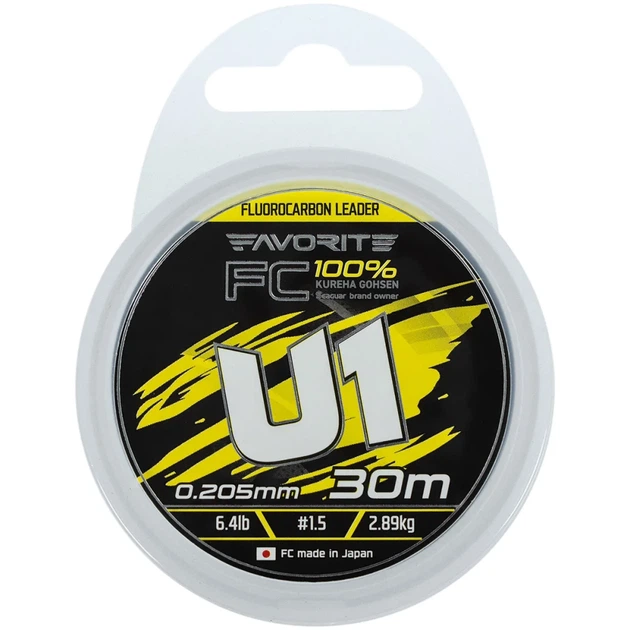 Флюорокарбон Favorite U1 FC 30m #1.5/0.205mm 6.4lb/2.89kg - Фото 2 Флюорокарбон Favorite U1 FC 30m #1.5/0.205mm 6.4lb/2.89kg - изображение 2