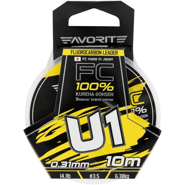 Флюорокарбон Favorite U1 FC 10m #3.5/0.31mm 14.1lb/6.38kg - изображение 2