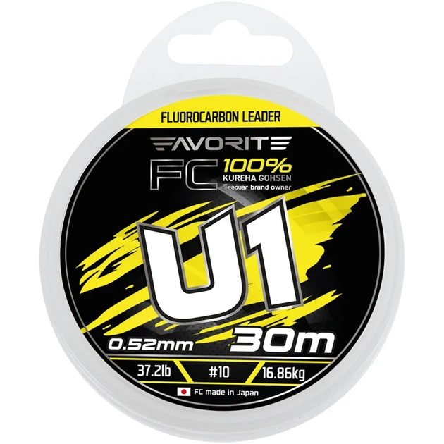 Флюорокарбон Favorite U1 FC 30m #10/0.52mm 37.2lb/16.86kg - изображение 2