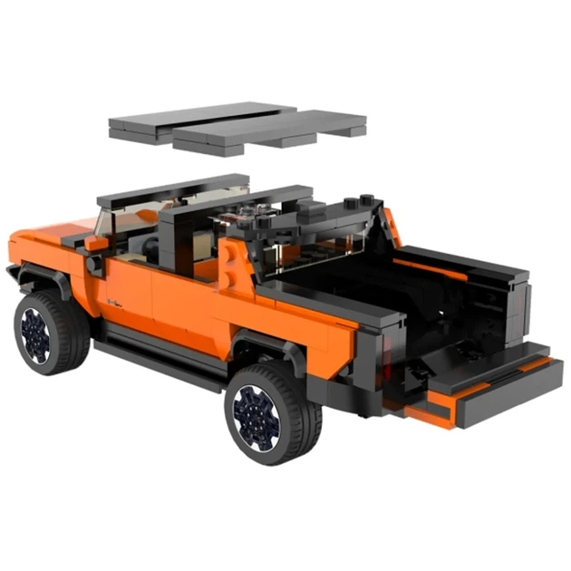 Машинка-конструктор Rastar Bricks Hummer EV 1:30 Оранжевый - изображение 3