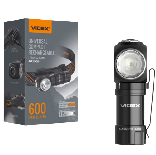 Ліхтарик LED портативний 600Lm 5700К чорний VLF-A055H Videx - изображение 4