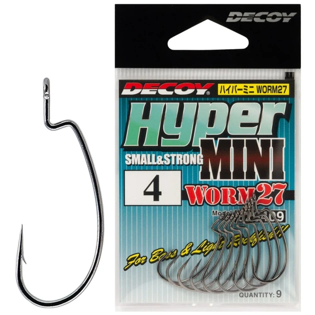 Крючок Decoy Worm27 Hyper Mini #4 (9 шт/уп) - Фото 1 Крючок Decoy Worm27 Hyper Mini #4 (9 шт/уп) - изображение 1