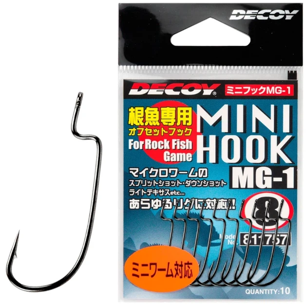 Гачок Decoy Mini Hook MG-1 #6 (10 шт/уп) - Фото 1 Гачок Decoy Mini Hook MG-1 #6 (10 шт/уп) - зображення 1