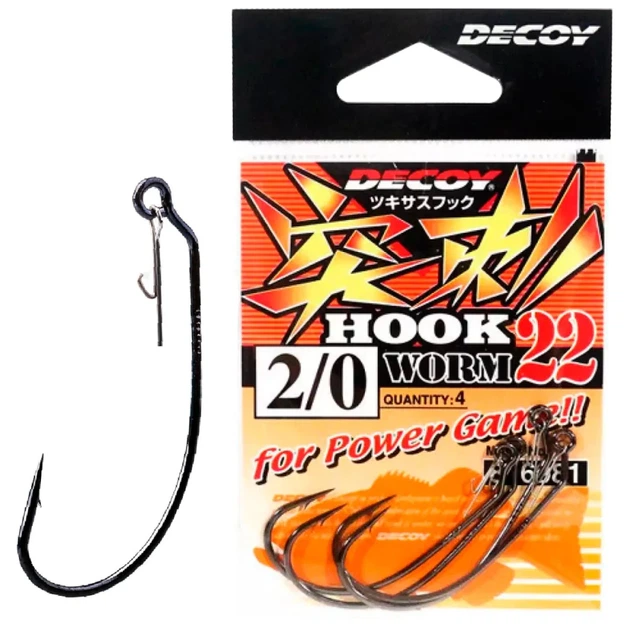 Крючок Decoy Worm22 #1 (5 шт/уп) - Фото 1 Крючок Decoy Worm22 #1 (5 шт/уп) - изображение 1